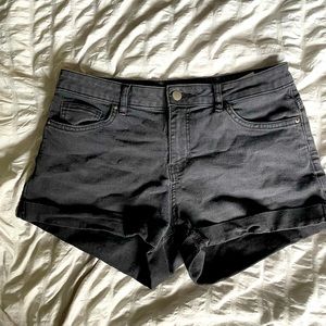 H&M Black denim shorts